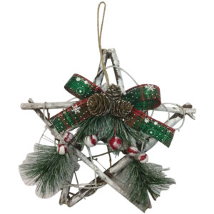 Χριστουγεννιάτικο ξύλινο αστέρι κρεμαστό