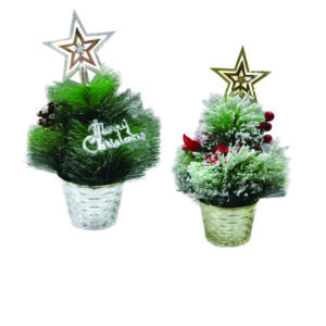 Διακοσμητικό χριστουγεννιάτικο δέντρο 30cm σε γλαστράκι