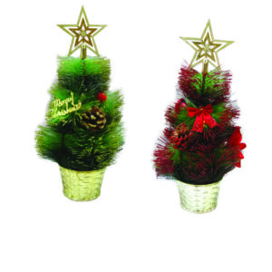 Διακοσμητικό χριστουγεννιάτικο δέντρο 40cm σε γλαστράκι