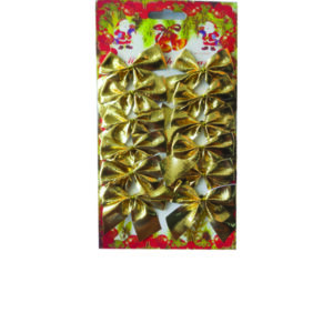 Σετ 12 φιόγκοι χρυσοί 5,5x 5 cm