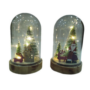 Γυάλινο φωτιζόμενο διακοσμητικό 7 x 11cm