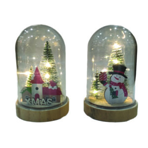 Γυάλινο φωτιζόμενο διακοσμητικό 7 x 11cm