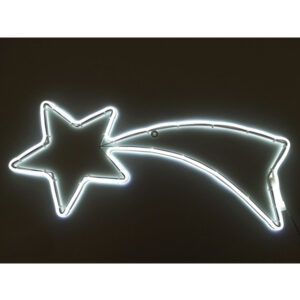 Φωτοσωλήνας αστέρι με ουρά ΝΕΟΝ και 240 λευκά ψυχρά λαμπάκια led