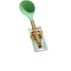 Κουτάλα σούπας σιλικόνης με ξύλινη λαβή