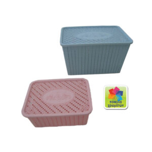 Καλαθάκι πλαστικό με καπάκι παραλληλόγραμμο