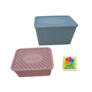 Καλάθι πλαστικό με καπάκι παραλληλόγραμμο