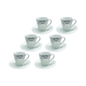 Σετ 6 φλυτζάνια με πιατάκια