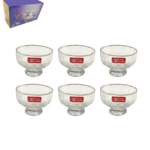 Σετ 6 γυάλινα μπολ παγωτού 9 x 7,5cm