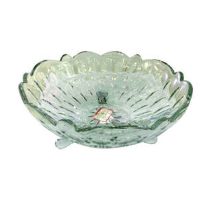 Στρογγυλή γυάλινη πιατέλα για ξηρούς καρπούς