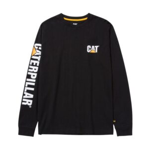 CAT Μακρυμάνικο μπλουζάκι trademark tee μαύρο 2XL 1510034