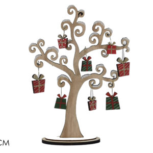 Ξύλινο δέντρο με κρεμαστά δωράκια 30cm