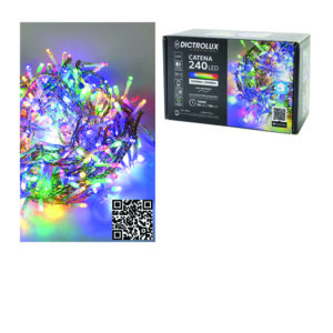 240 λαμπάκια μπαταρίας πολύχρωμα 16,7m λευκό καλώδιο