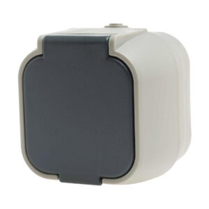 GEYER Πρίζα μονή IP54 H2-B51GM - γκρι