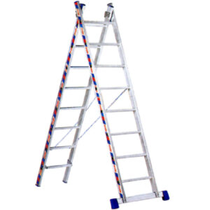 Σκάλα επαγγελματική αλουμινίου διπλή - 2*11 σκαλιά ύψος Α/Β: 3,00m/5,00m.
