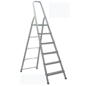 Σκάλα οικιακή αλουμινίου 5+1 σκαλιά ύψος: 1,40m.