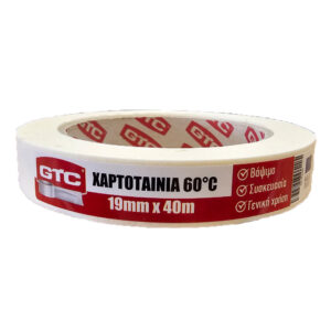 GTC Χαρτοταινία λευκή 19mm*40m