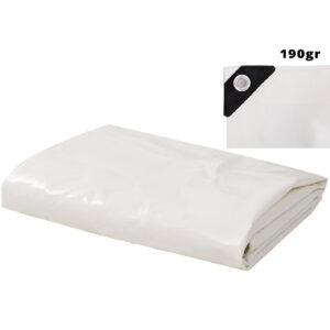 Μουσαμάδες 190gr 3 * 4m λευκοί αδιάβροχοι με κρίκους