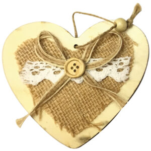 Χρυσό κρεμαστό Χριστουγεννιάτικο στολίδι καρδούλα