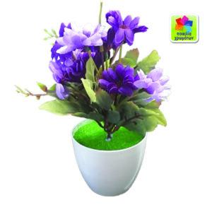 Γλαστράκι πλαστικό με λουλούδια 20cm