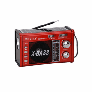 Επαναφορτιζόμενο ραδιόφωνο με ηλιακό πάνελ - XB864 BT-S - 108648 - Red