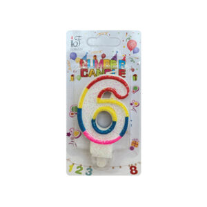 Κερί γενεθλίων αριθμός 6