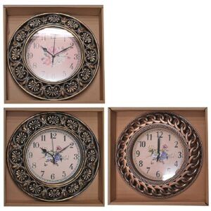 Ρολόι Τοίχου Αντικέ Χρυσό Μπρονζέ 30cm Homie 321897