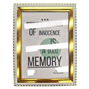 Κορνίζα Πλαστική Χρυσή με Λευκό 13x18cm Homie 322055