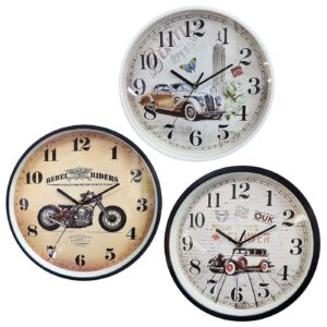 Ρολόι Αντίκα Αυτοκίνητο & Μηχανή 29x4cm Homie 322096