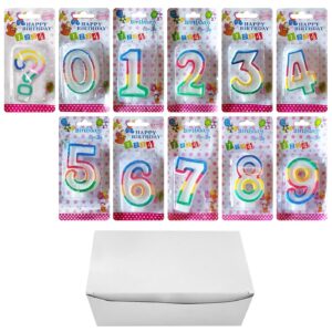 Κεράκι Γενεθλίων Αριθμός Καρ=14x7cm  (Κερί= 6,5cm) Homie 3773