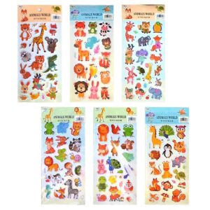 Αυτοκόλλητα Puffy Ζωάκια του Κόσμου 22x10cm JustNote 381979