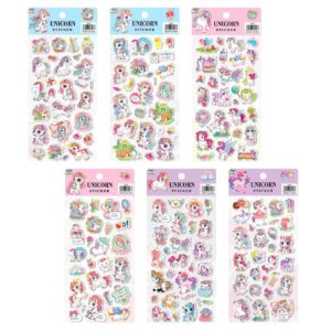 Αυτοκόλλητα Puffy Μονόκερος 22x10cm JustNote 381980