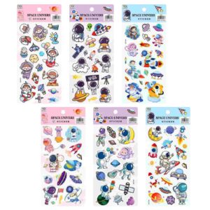 Αυτοκόλλητα Puffy Αστρονάυτες 22x10cm JustNote 381982