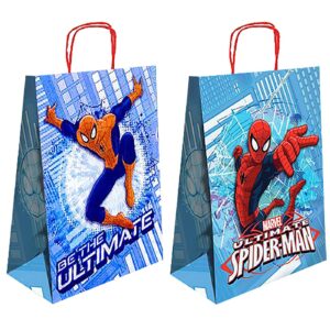 Τσάντα Δώρου Χάρτινη Spiderman Μπλε (32cm) 32x24x10cm Spiderman