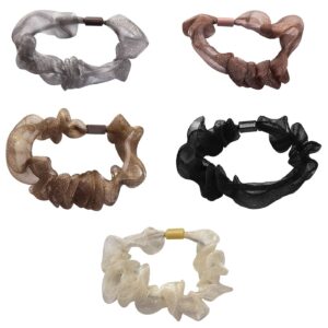 Σούρα Μαλλιών Λεπτή Σατέν Scrunchies 10cm 4teen4ty 401374