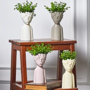 Διακοσμητική Γλάστρα Ανθρωπάκι με Άνθος 22x9cm Homie 423008