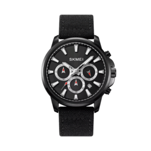 Aναλογικό ρολόι χειρός – Skmei - 2071 - Υφασμάτινο λουρί - Black/Silver
