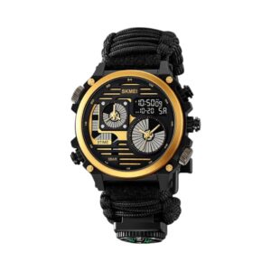 Ψηφιακό/αναλογικό ρολόι χειρός – Skmei - 2202 - Gold/Black Rope
