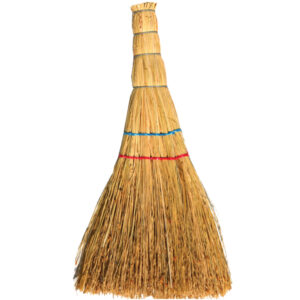 Ψάθινο σκουπάκι για τζάκι