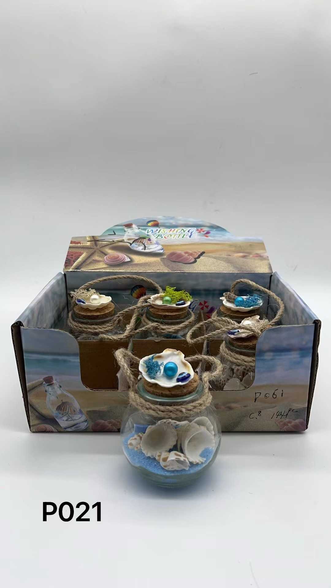 Διακοσμητικό Souvenir - Μπουκαλάκι με κοχύλια - 6pcs - 251698 - Image 2