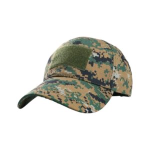 Ανδρικό καπέλο jockey στρατιωτικού τύπου - M02 - 270607 - Green/Brown