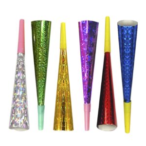 Κόρνες Μεταλιζέ σετ=6τεμ 20cm Carnavalista 231357