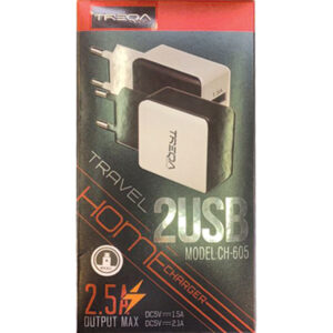 Φορτιστής ταχείας φόρτισης με δύο υποδοχές usb 1.5A και 2.1Α