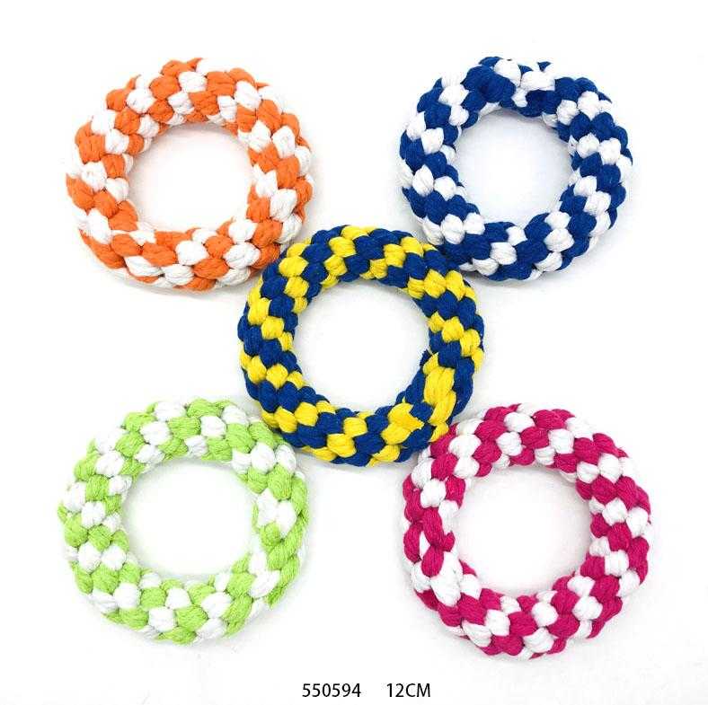 Παιχνίδι σκύλου κρίκος σχοινί - 12cm - 12pcs - 550594 - Image 2