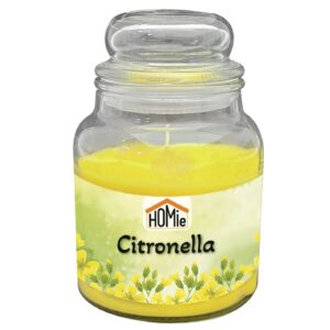 Κερί Σιτρονέλα σε Βάζο με Καπάκι Μεγάλο 50h 311gr net 14,5x11cm Homie 57469