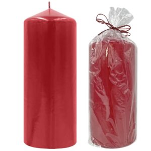 Κερί Κολώνα Κόκκινο Μεταλιζέ 7x15cm 15x7cm Homie 57495