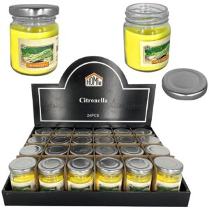Κερί Σιτρονέλα σε Βαζάκι με Καπάκι 6x5cm 105g Gross, 30g net Homie 57499