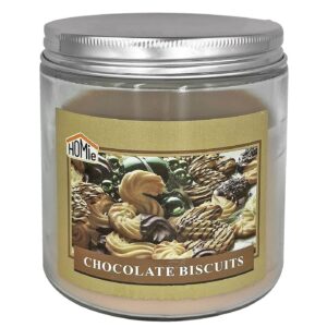 Κερί Σοκολάτα Μπισκότο σε Βάζο Γυάλινο με Καπάκι 10x9,5cm  545g Gross/280g net Homie 57504