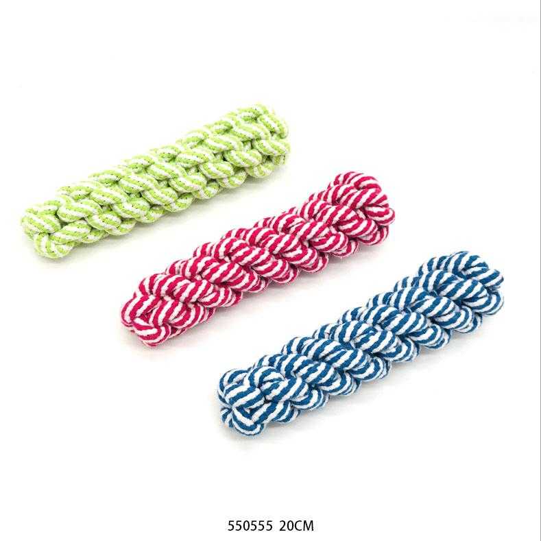 Παιχνίδι σκύλου σχοινί πλεκτό - 20cm - 12pcs - 550550 - Image 2