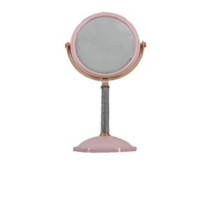 Καθρέφτης επιτραπέζιος στρογγυλός με στρασάκια στη βάση