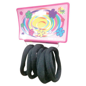 Σετ 6 μαύρα λαστιχάκια μαλλιών